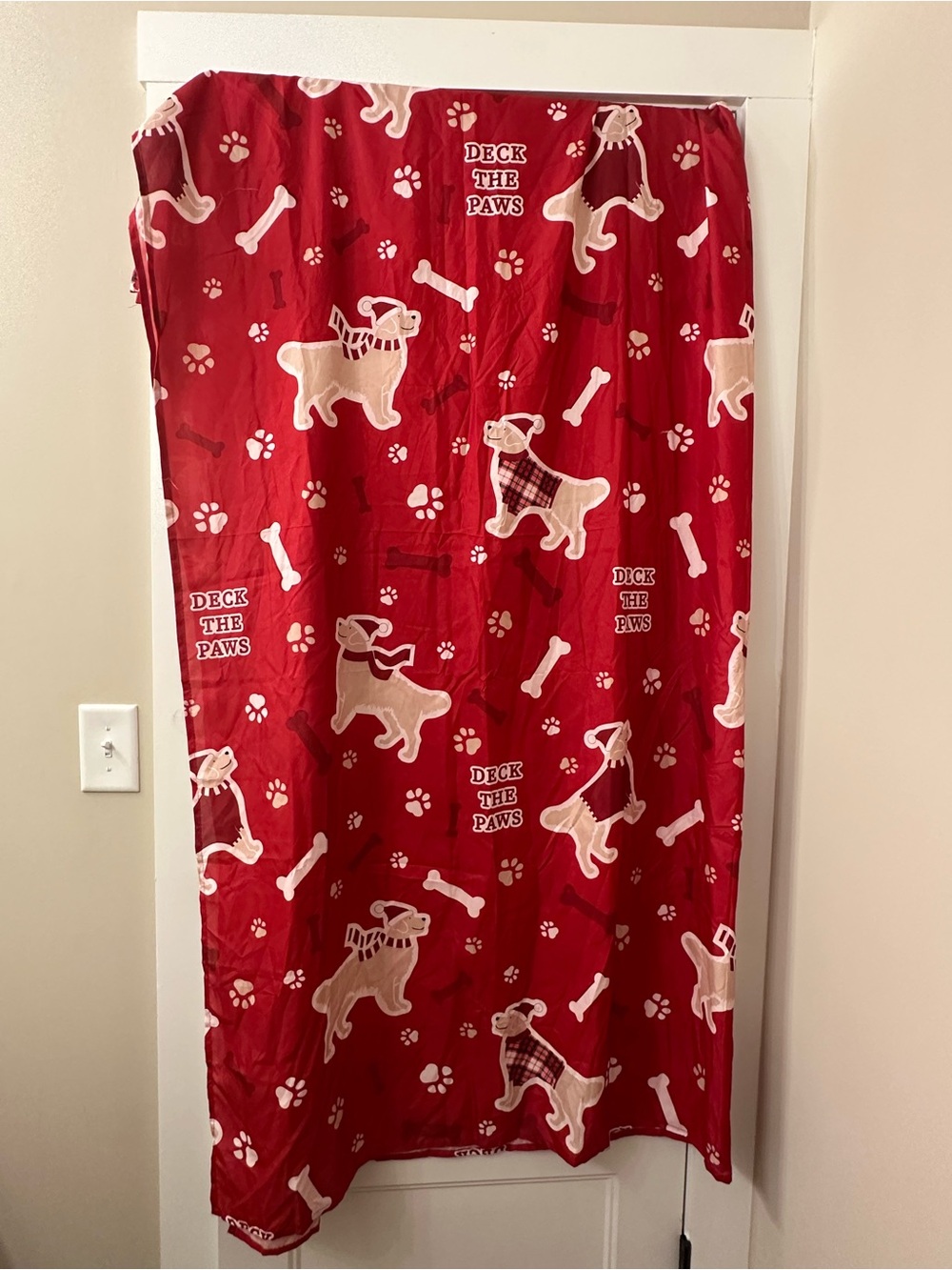 Kids Holiday 'Deck the Paws' Red Dog Print Pajama Set